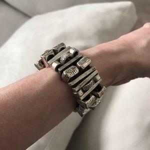 Pewter and Leather Bracelet